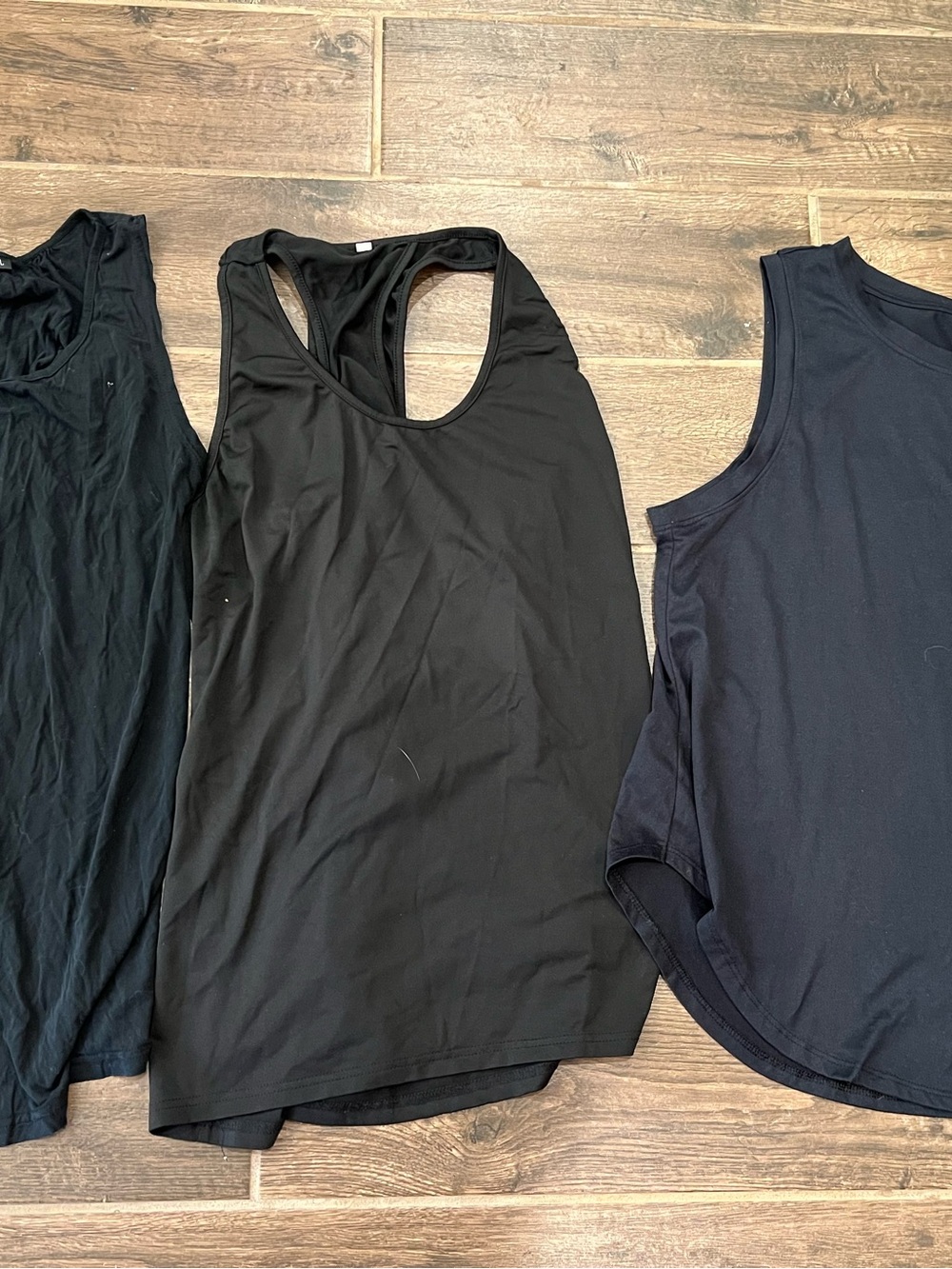 Black Women's Racerback Tank Top - Classic Everyday Layering. Women’s Size L